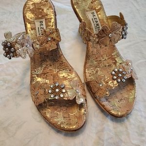 Gold Dezario Sandals